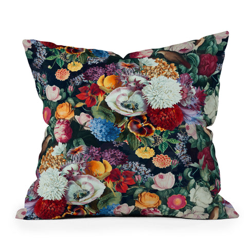 Burcu Korkmazyurek EXOTIC GARDEN NIGHT XIII Outdoor Throw Pillow