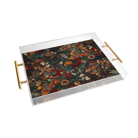 Burcu Korkmazyurek EXOTIC GARDEN NIGHT XXI Acrylic Tray
