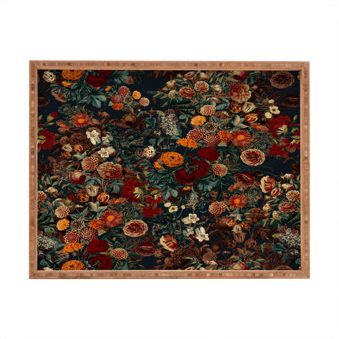 Burcu Korkmazyurek EXOTIC GARDEN NIGHT XXI Rectangular Tray