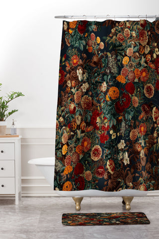Burcu Korkmazyurek EXOTIC GARDEN NIGHT XXI Shower Curtain And Mat