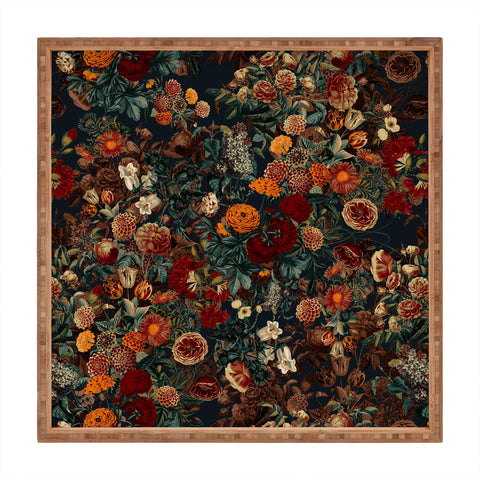Burcu Korkmazyurek EXOTIC GARDEN NIGHT XXI Square Tray