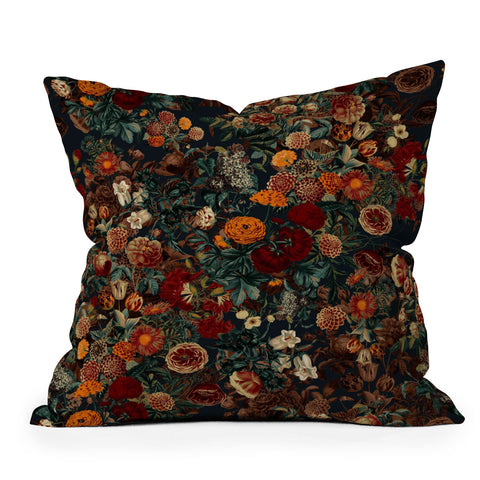 Burcu Korkmazyurek EXOTIC GARDEN NIGHT XXI Outdoor Throw Pillow
