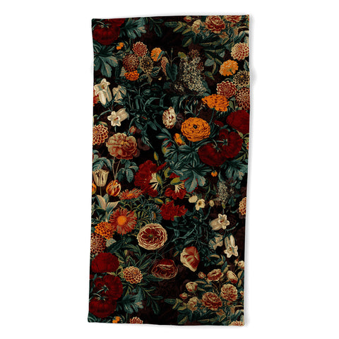 Burcu Korkmazyurek EXOTIC GARDEN NIGHT XXI Beach Towel