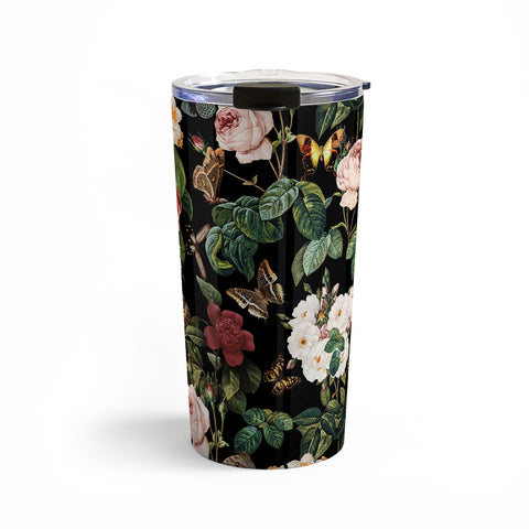 Burcu Korkmazyurek Floral and Butterflies Travel Mug
