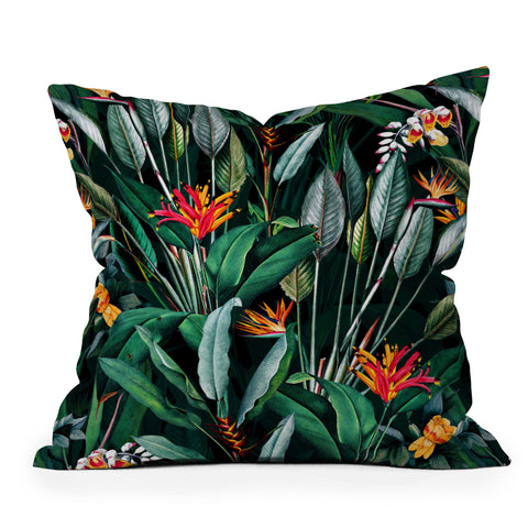 Burcu Korkmazyurek Midnight Garden V Outdoor Throw Pillow