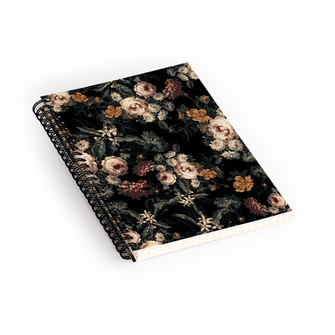 Burcu Korkmazyurek Midnight Garden XIV Spiral Notebook
