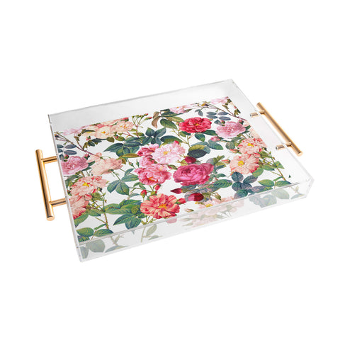 Burcu Korkmazyurek Rose Garden VII Acrylic Tray