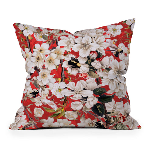 Burcu Korkmazyurek Summer Garden XI Outdoor Throw Pillow