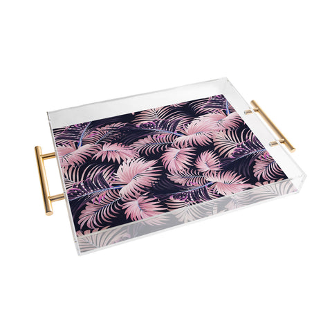 Burcu Korkmazyurek Tropical Jungle Night III Acrylic Tray