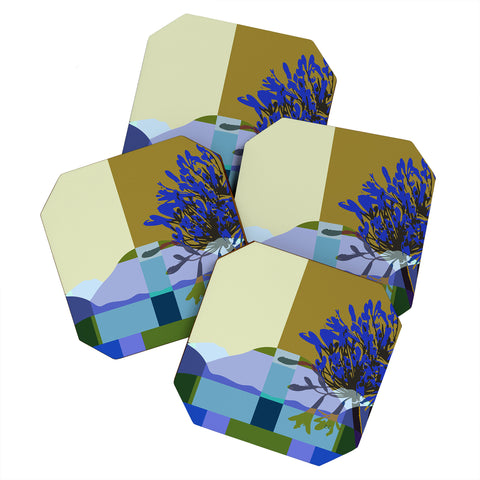 By Brije African Lily of the Nile Coaster Set