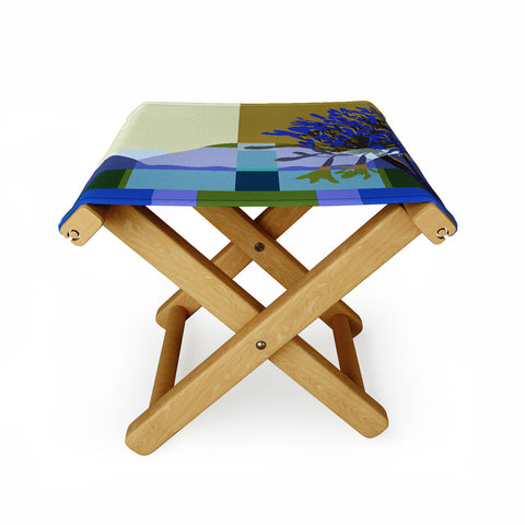 By Brije African Lily of the Nile Folding Stool