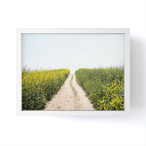 By Brije Black Mustard Flower Field Framed Mini Art Print