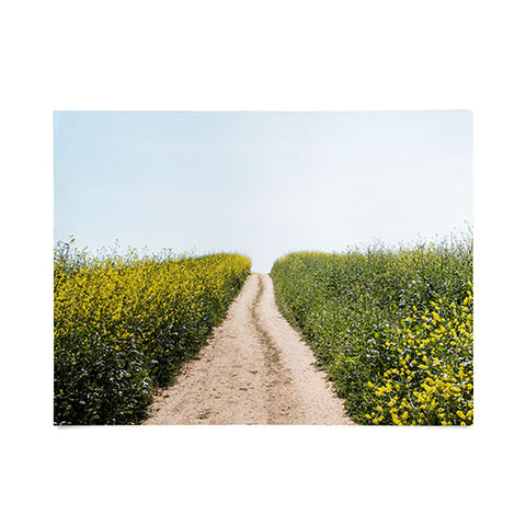 By Brije Black Mustard Flower Field Poster