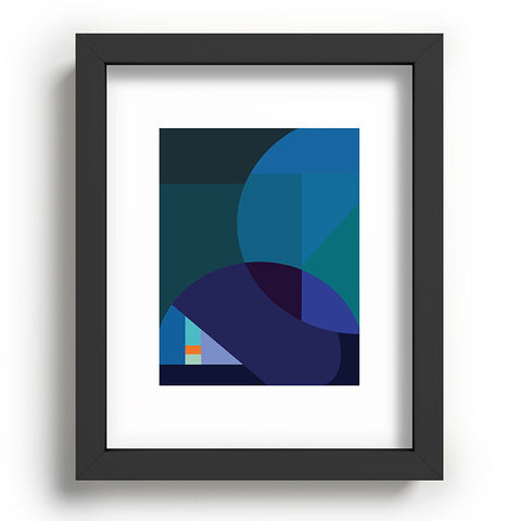 By Brije Coastal Nights Blue Abstract Recessed Framing Rectangle