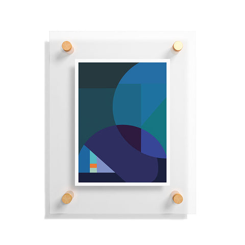 By Brije Coastal Nights Blue Abstract Floating Acrylic Print