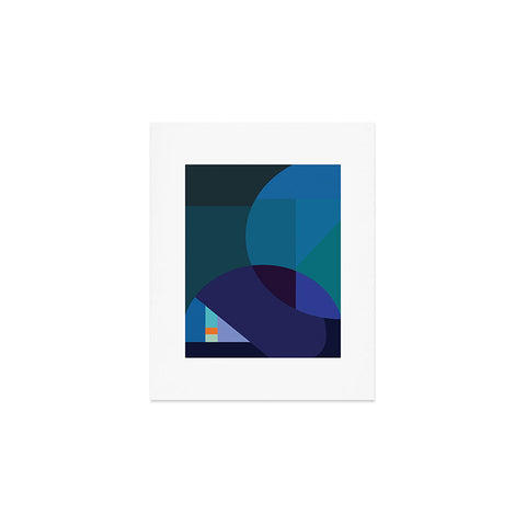 By Brije Coastal Nights Blue Abstract Art Print
