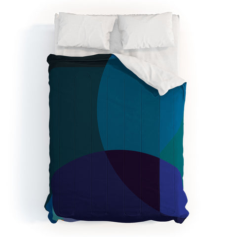 By Brije Coastal Nights Blue Abstract Comforter