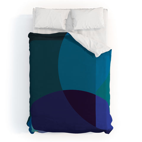 By Brije Coastal Nights Blue Abstract Duvet Cover