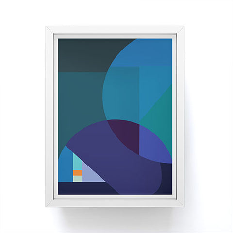 By Brije Coastal Nights Blue Abstract Framed Mini Art Print