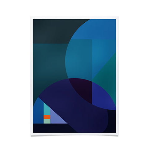 By Brije Coastal Nights Blue Abstract Poster