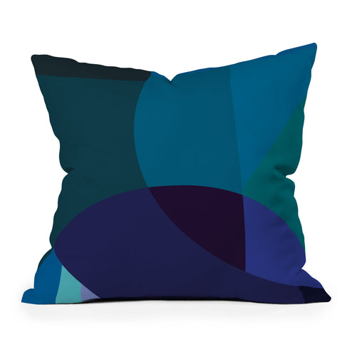 By Brije Coastal Nights Blue Abstract Throw Pillow
