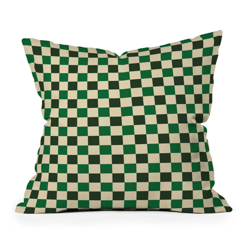 By Brije Green Crossings Gingham Checker Throw Pillow