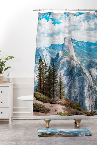By Brije Half Dome Yosemite California Shower Curtain And Mat