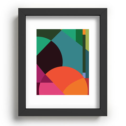 By Brije Pink Sunsets Geometric Abstract Recessed Framing Rectangle