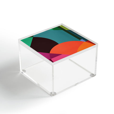 By Brije Pink Sunsets Geometric Abstract Acrylic Box