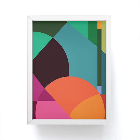 By Brije Pink Sunsets Geometric Abstract Framed Mini Art Print