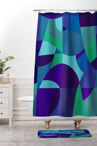 By Brije Sea Sangria Shower Curtain And Mat
