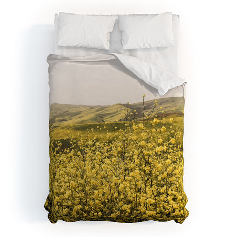 By Brije Spring is Here Yellow Wildflowers Duvet Cover
