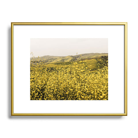 By Brije Spring is Here Yellow Wildflowers Metal Framed Art Print