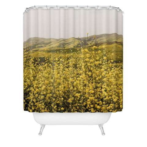 By Brije Spring is Here Yellow Wildflowers Shower Curtain