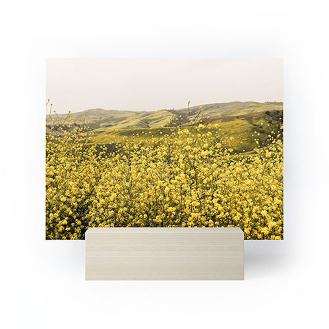 By Brije Spring is Here Yellow Wildflowers Mini Art Print