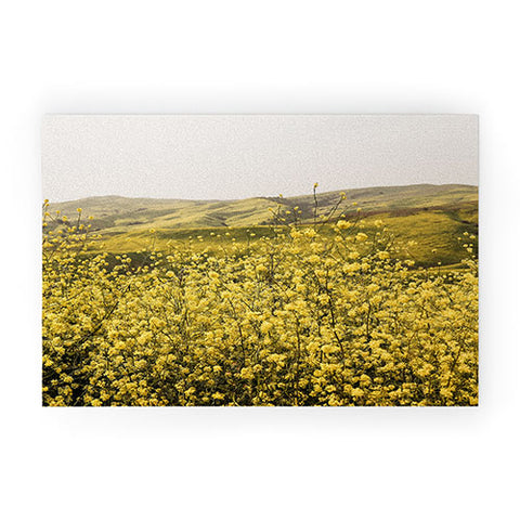 By Brije Spring is Here Yellow Wildflowers Welcome Mat