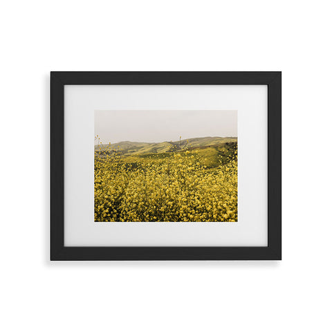By Brije Spring is Here Yellow Wildflowers Framed Art Print