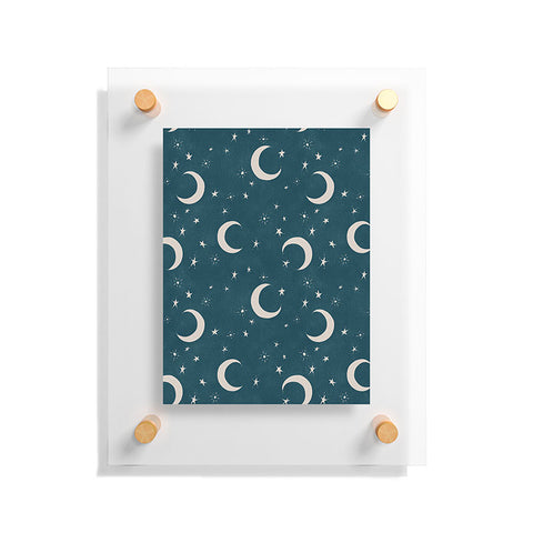 Byre Wilde Goodnight Sky silver moon Floating Acrylic Print