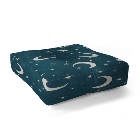 Byre Wilde Goodnight Sky silver moon Floor Pillow Square