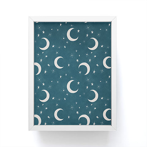 Byre Wilde Goodnight Sky silver moon Framed Mini Art Print