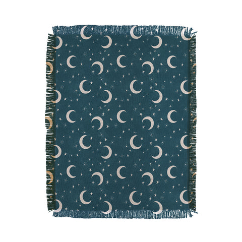 Byre Wilde Goodnight Sky silver moon Throw Blanket
