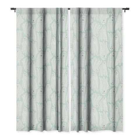 Byre Wilde Gossamer Ghosts soft blue Blackout Window Curtain