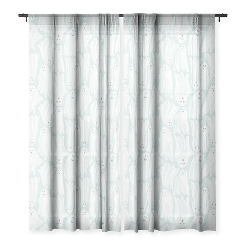 Byre Wilde Gossamer Ghosts soft blue Sheer Window Curtain