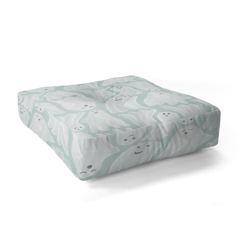 Byre Wilde Gossamer Ghosts soft blue Floor Pillow Square