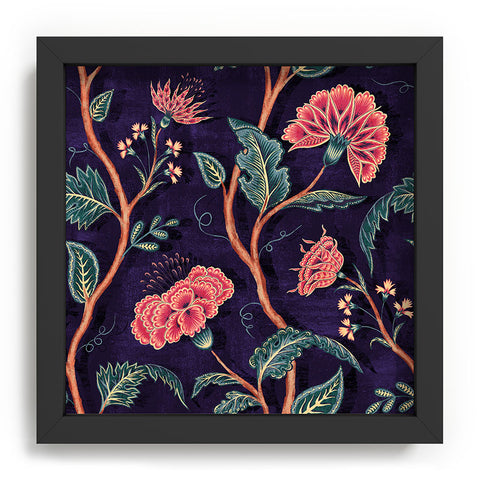 Byre Wilde Indienne Vine Deep Coral Recessed Framing Square