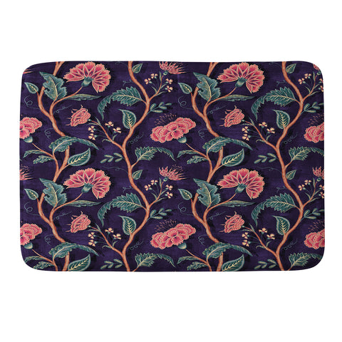 Byre Wilde Indienne Vine Deep Coral Memory Foam Bath Mat