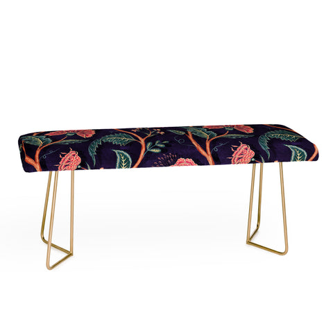 Byre Wilde Indienne Vine Deep Coral Bench