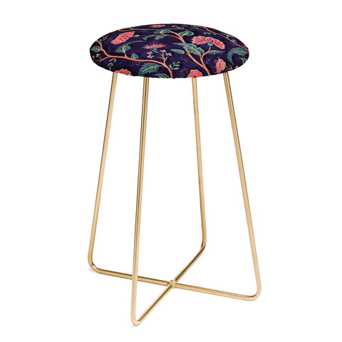 Byre Wilde Indienne Vine Deep Coral Counter Stool