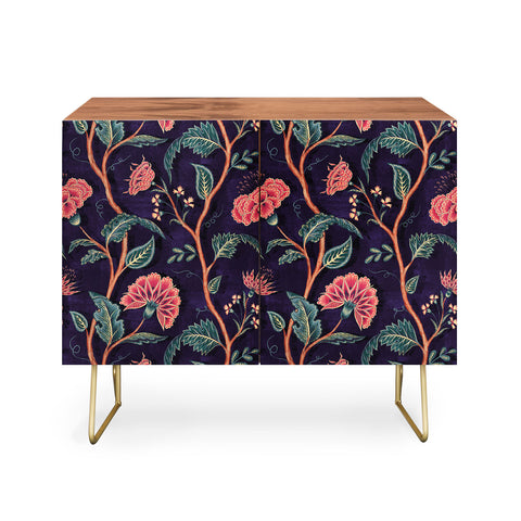 Byre Wilde Indienne Vine Deep Coral Credenza