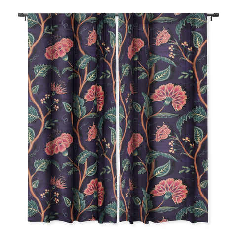 Byre Wilde Indienne Vine Deep Coral Blackout Non Repeat